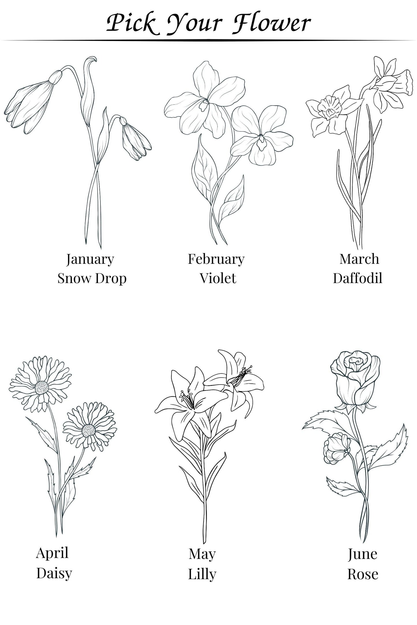 Custom family birth month flower art showcasing elegant floral designs with butterflies, personalized family names, and surname as a beautiful grandma gift.